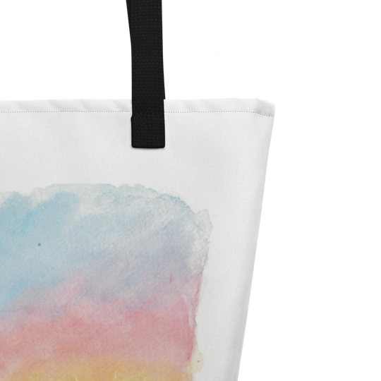 Pooh Sunrise Love -Trans Pride Large Tote Bag