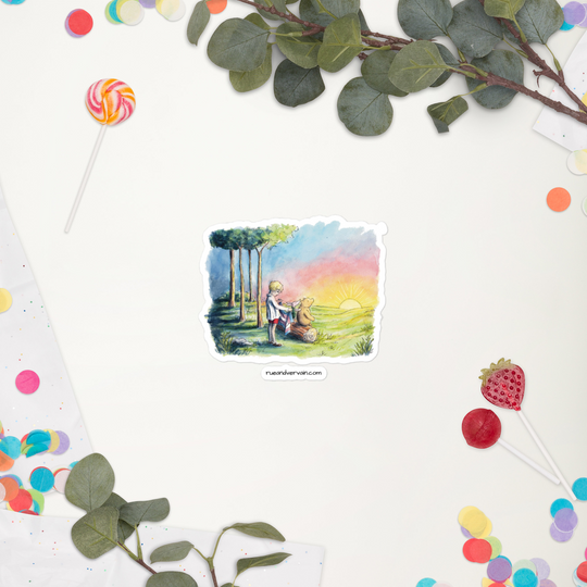 Sunrise Love -Trans Pride Bubble-free stickers