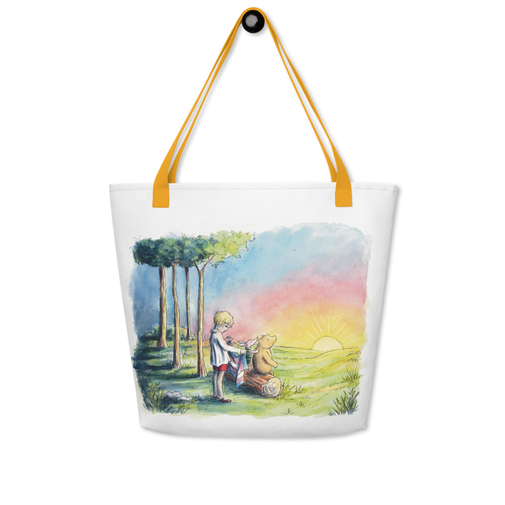 Pooh Sunrise Love -Trans Pride Large Tote Bag