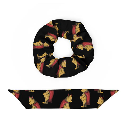 Devilish Pooh Recycled Scrunchie