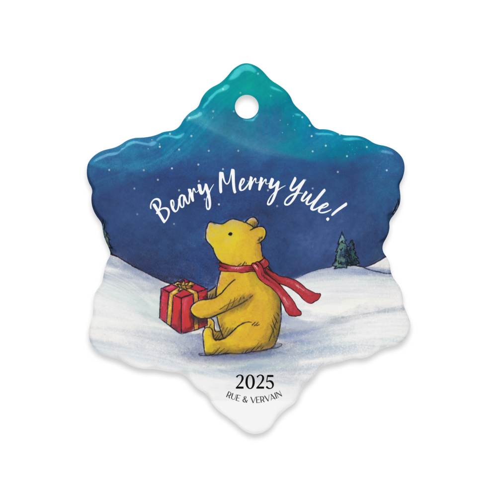 Beary Merry Yule Double-sided ceramic ornaments