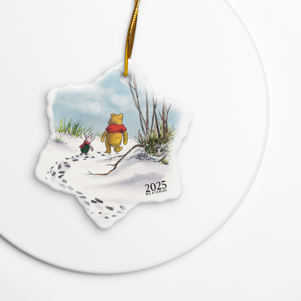 Pooh & Piglet Double-sided ceramic ornaments