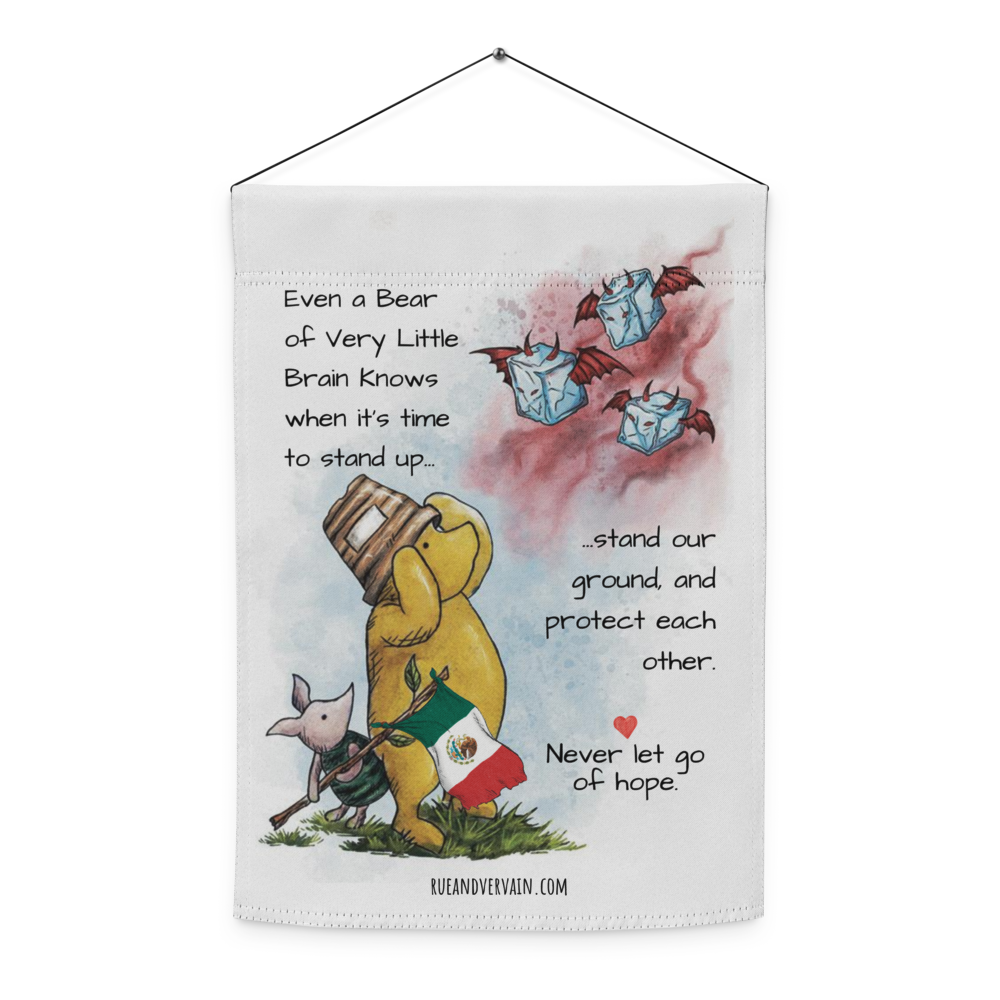 Pooh Ice Out Garden flag