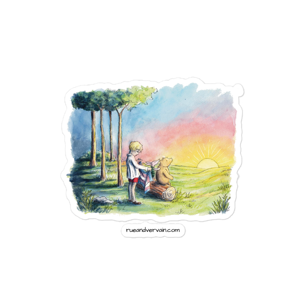 Sunrise Love -Trans Pride Bubble-free stickers