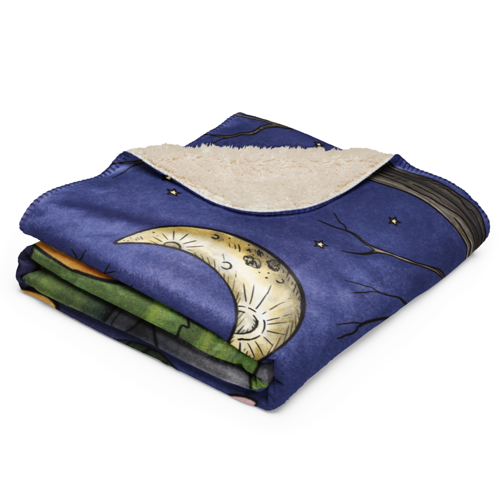 Reach for the Moon | Sherpa blanket